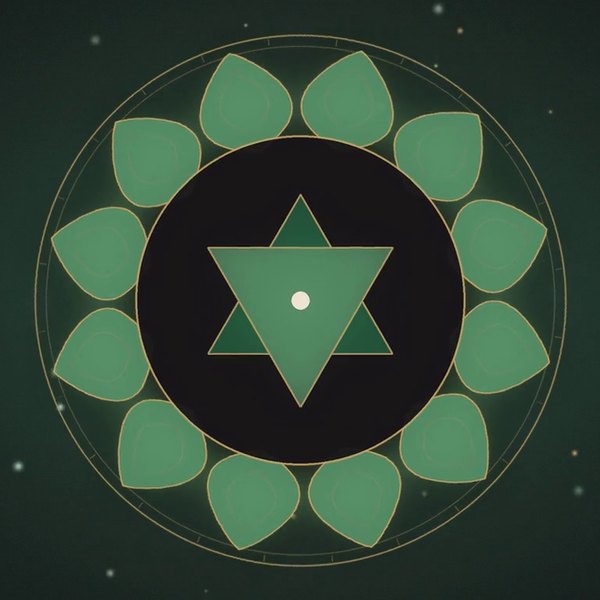 Heart chakra lotus mandala from the video