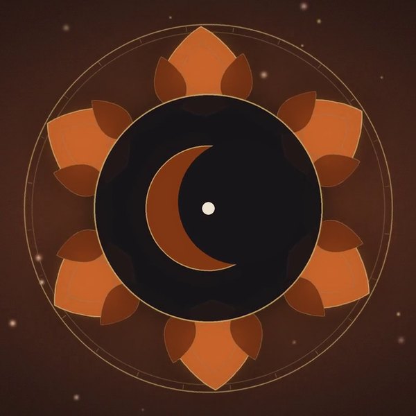 Sacral chakra lotus mandala from the video