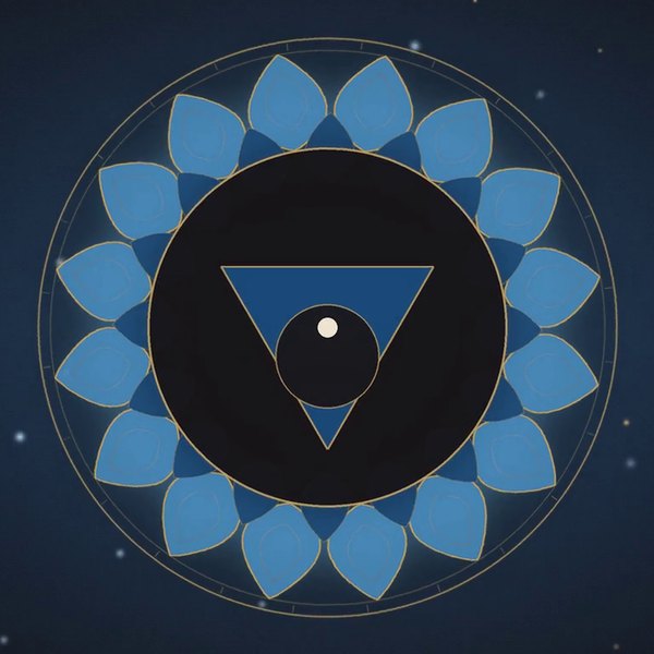 Throat chakra lotus mandala from the video